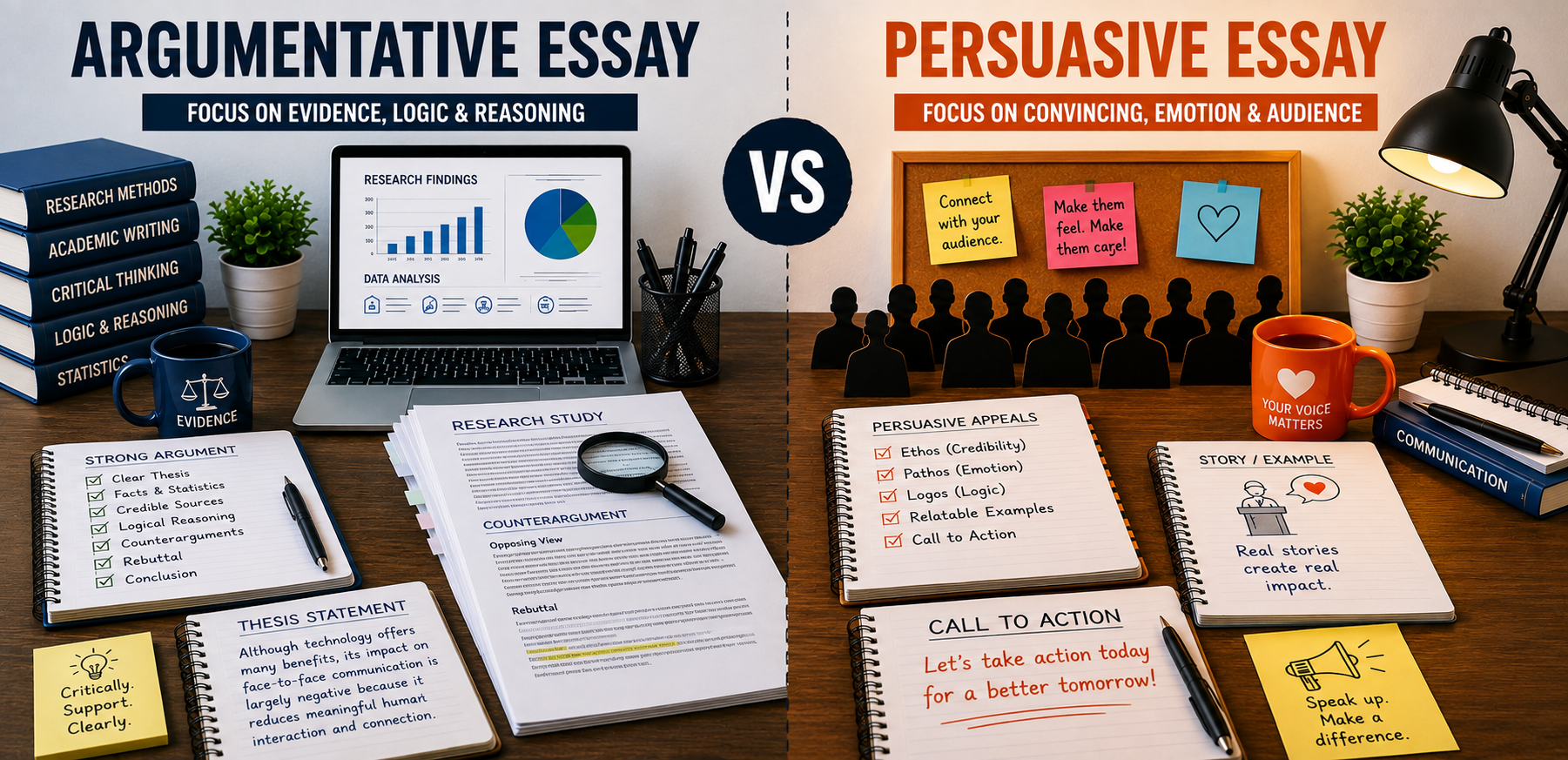 Argumentative vs Persuasive Essays key differences explained